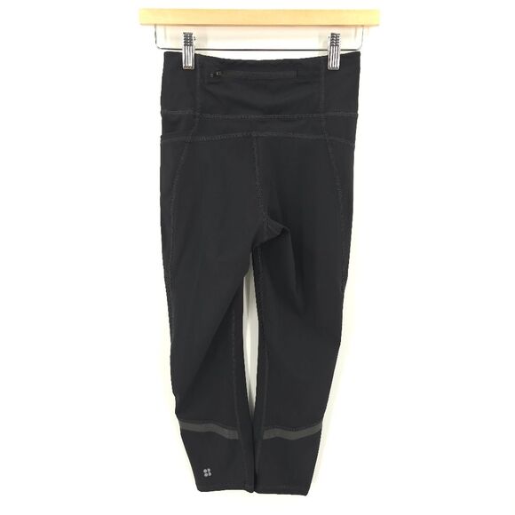 Sweaty Betty Zero Gravity Leggings Crop Black Venting Athleisure Gym XS - Picture 4 of 16